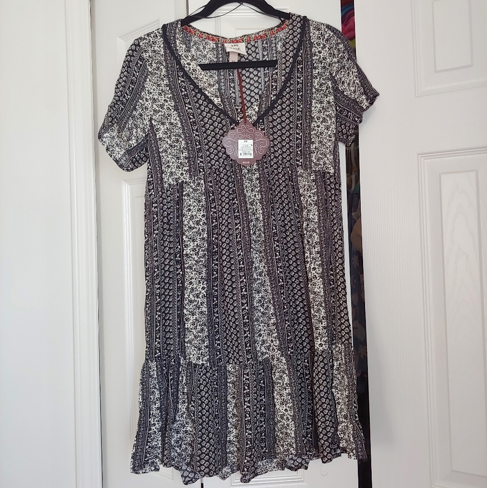 Printed Short Sleeve Dress - Knox Rose